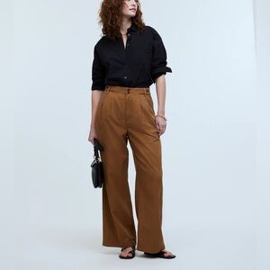 Madewell The Curvy Harlow Wide-Leg Pant in Drapey Twill